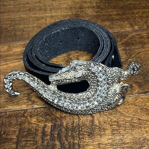 Rhinestone Embellished Crocodile/Alligator Belt Buckle